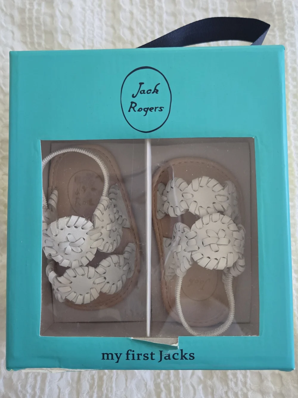 Jack Rogers Kids Cream Floral Walker Sandals Baby Size 1